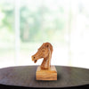 Hand-Carved Olive Wood Horsehead (small) – Exclusive Wooden Sculpture from Bethlehem (16 cm)