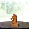 Hand-Carved Olive Wood Horsehead (large) – Exclusive Wooden Sculpture from Bethlehem (24 cm)