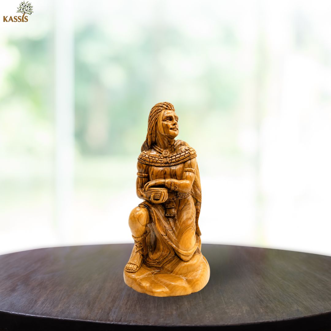 Nephi, Son of Lehi – Handcrafted Olive Wood Sculpture from Bethlehem