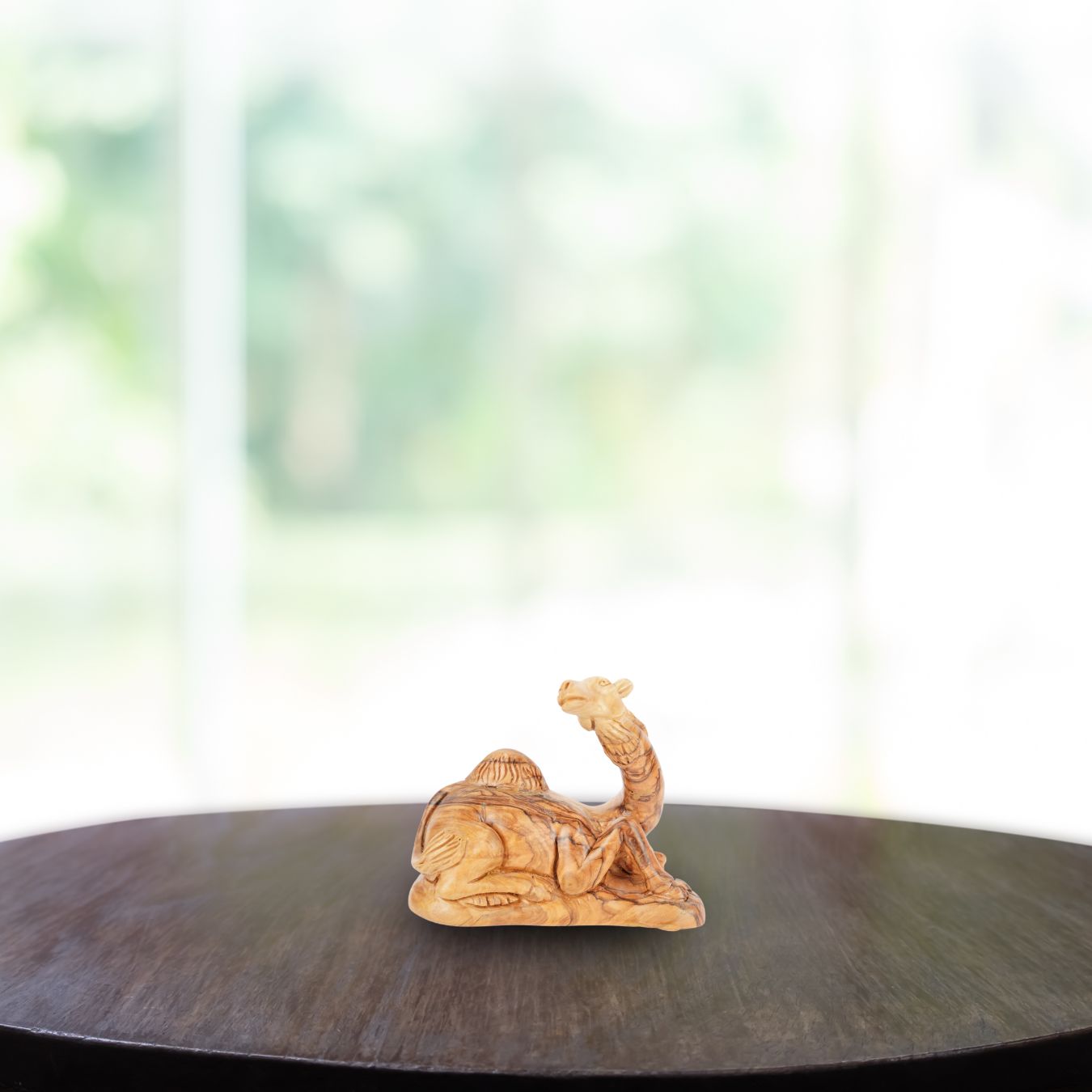 Hand-Carved Olive Wood Dromedary – Artistic Nativity Figure from Bethlehem (11.5 cm)