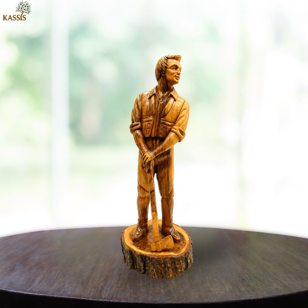 Joseph Smith - Handcrafted Olive Wood Sculpture from Bethlehem