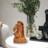 Hand-Carved Olive Wood Horsehead (large) – Exclusive Wooden Sculpture from Bethlehem (24 cm)