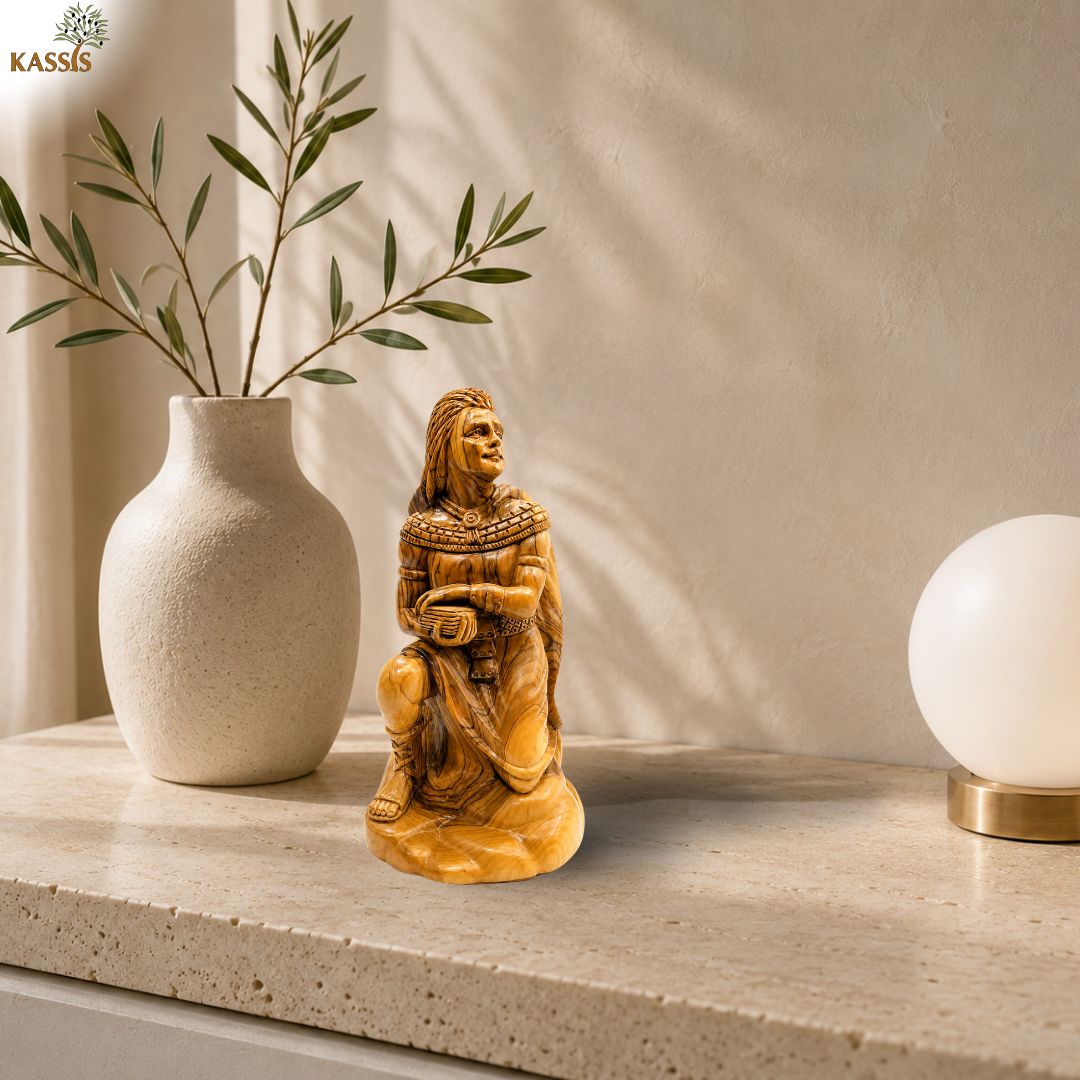 Nephi, Son of Lehi – Handcrafted Olive Wood Sculpture from Bethlehem