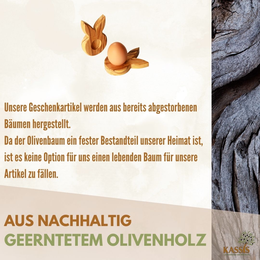 Olive Wood Rabbit Egg Holder | Easter Decor & Table Decor for Easter and Spring