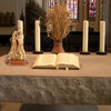 Handgeschnitzte Heilige Familie aus Olivenholz – Exklusive Holzskulptur aus Bethlehem (35 cm)