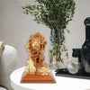 Hand-Carved Sculpture “Lion and Lamb” – Symbol of Peace Made of Olive Wood (30 cm)