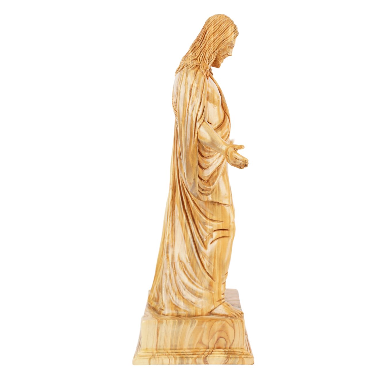 Hand-Carved Olive Wood Jesus Statue – Exclusive Christ Figure from Bethlehem (39 cm)