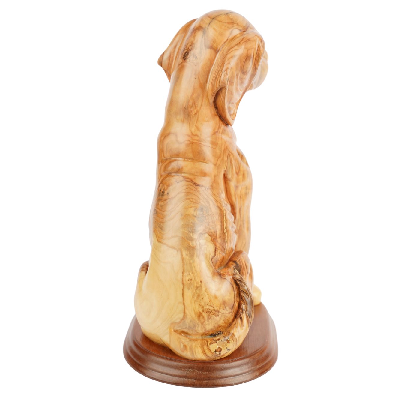 Hand-Carved Olive Wood Dog – Exclusive Wooden Sculpture from Bethlehem (32 cm)