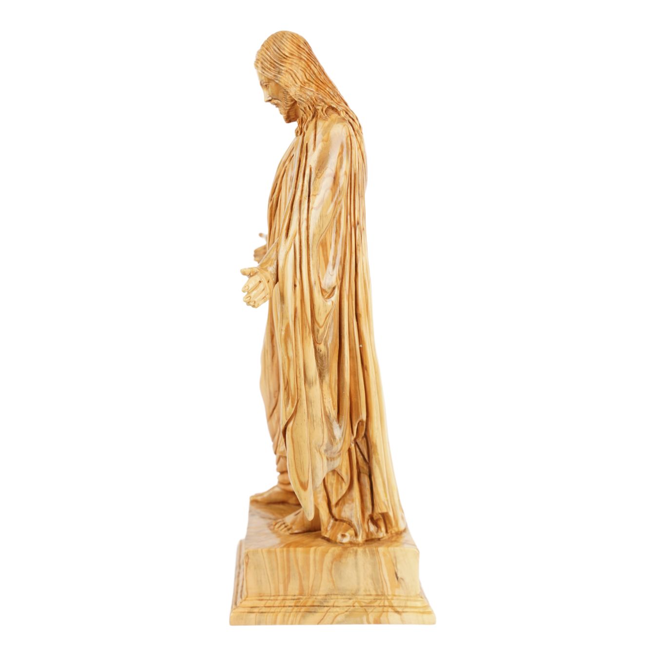 Hand-Carved Olive Wood Jesus Statue – Exclusive Christ Figure from Bethlehem (39 cm)