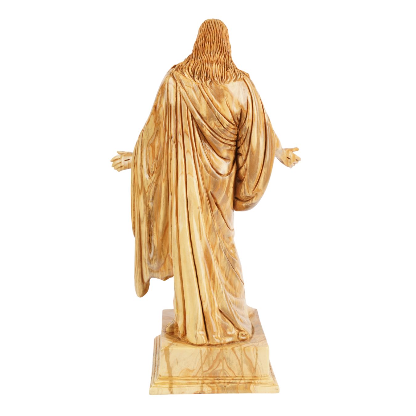 Hand-Carved Olive Wood Jesus Statue – Exclusive Christ Figure from Bethlehem (39 cm)