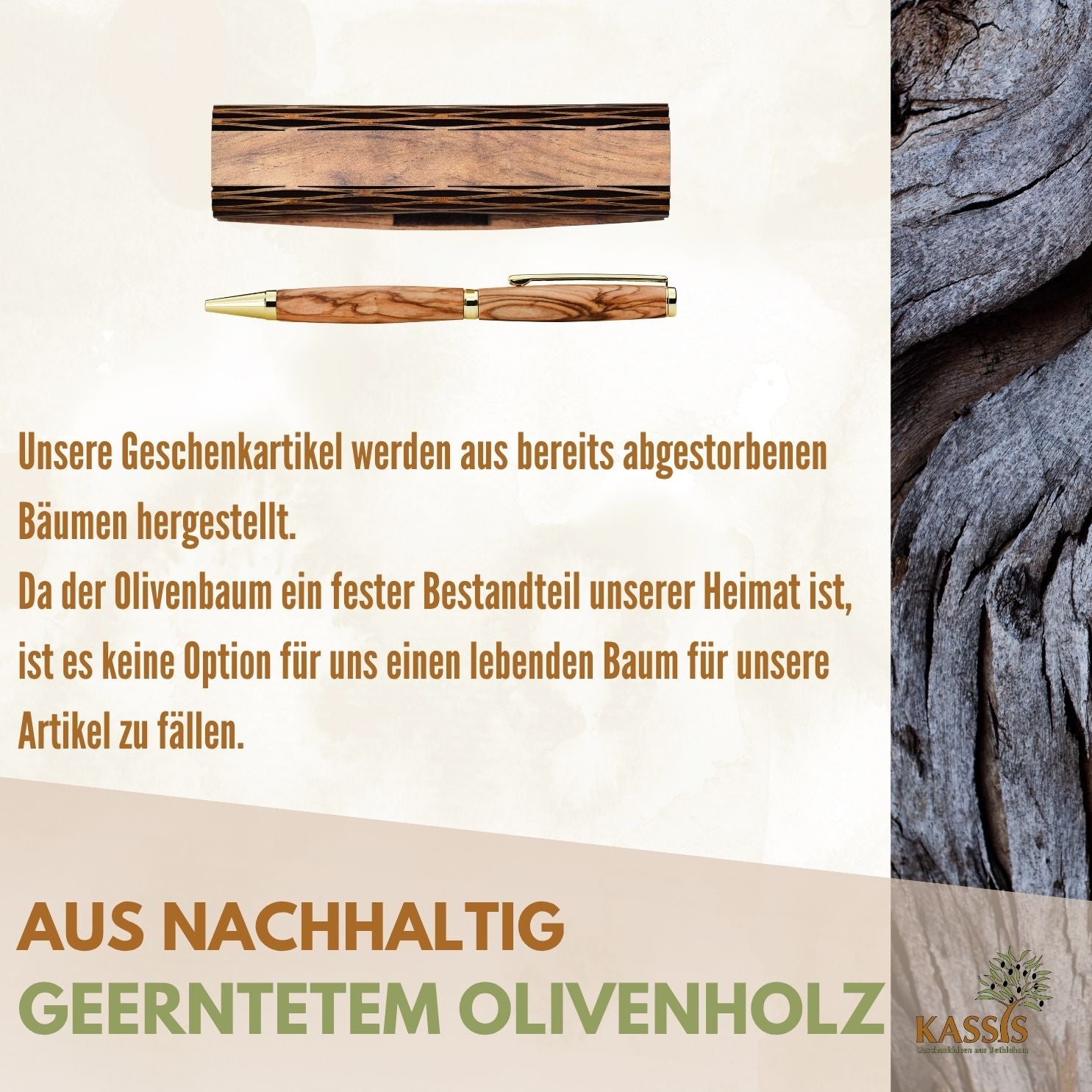 Olive Wood Ballpoint Pen in a Wooden Box | Elegant Writing Set as a Gift for the Office, Birthdays, and Graduation