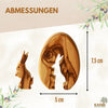 Personalised Easter Bunny in an Egg Table Decoration Made of Olive Wood