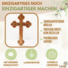 Personalised Cross with Rounded Edges Made of Olive Wood