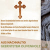 Personalised Cross with Rounded Edges Made of Olive Wood