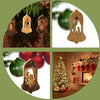 Weihnachtsdeko Baumschmuck Krippe in Glocke mit Rinde 3er Set