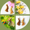 Osterdeko Anhänger Osterhase aus Olivenholz mit Rinde