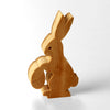 Easter Decoration Easter Bunny with Egg Table Decoration Made of Olive Wood (with Bark)