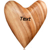 Personalised Olive Wood Heart Palm Stone with Engraving