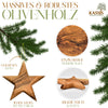Weihnachtsdeko Baumschmuck Stern Anhänger aus Olivenholz