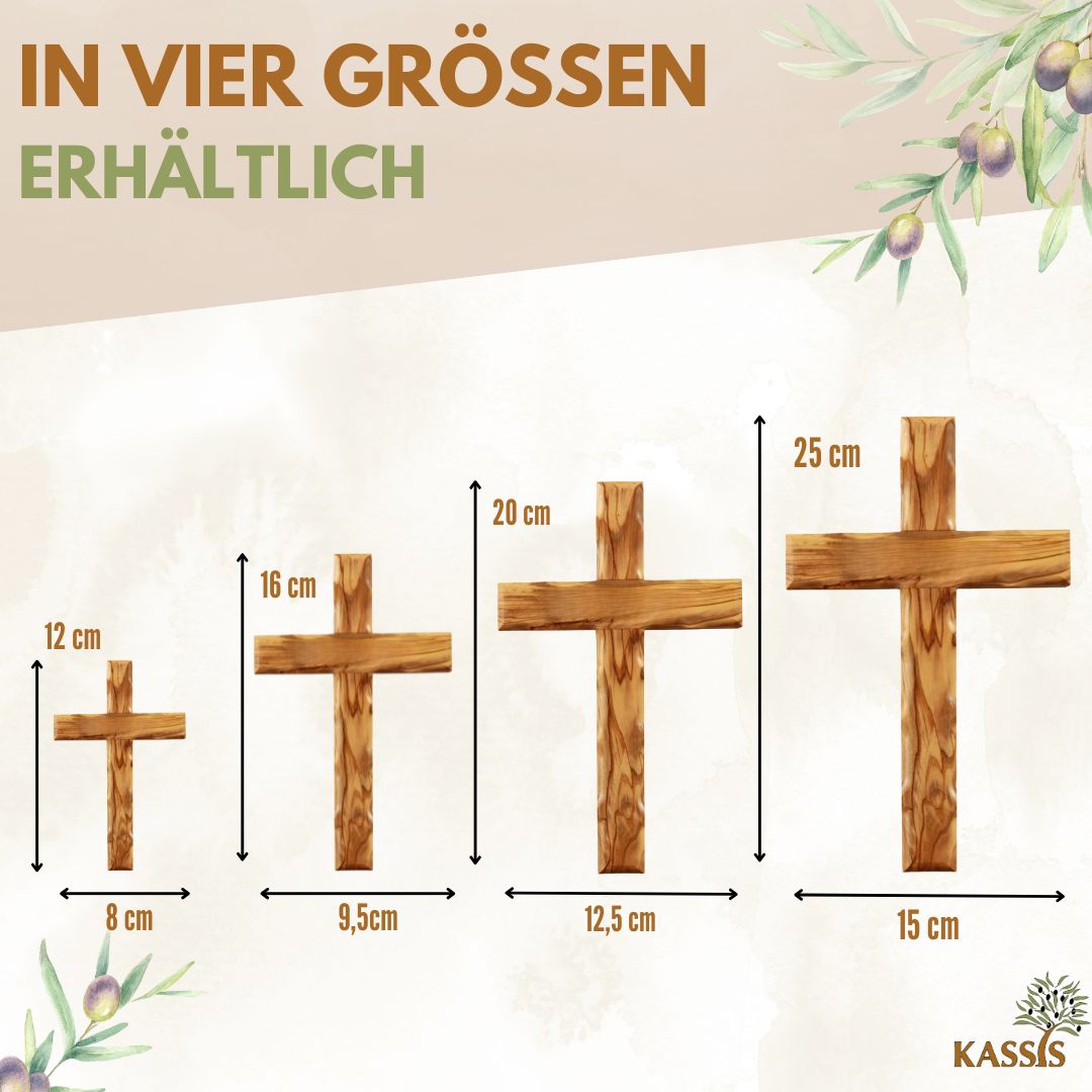 Second Choice: Olive Wood Cross Wavy – with small imperfections