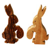Easter Decoration Easter Bunny with Egg Table Decoration Made of Olive Wood (with Bark)