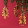Weihnachtsdeko Baumschmuck Krippe 3er Set Tannenbaum Anhänger - ohne Rinde