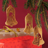 Weihnachtsdeko Baumschmuck Krippe 3er Set Glocke Anhänger - ohne Rinde