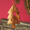 Weihnachtsdeko Baumschmuck Krippe 3er Set Tannenbaum Anhänger - ohne Rinde