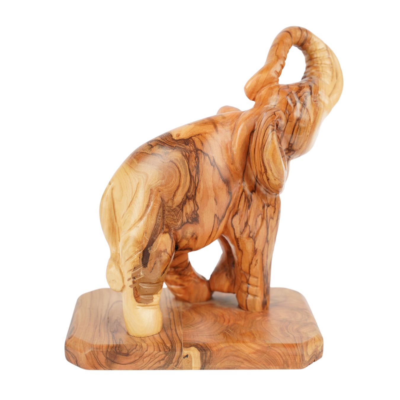 Hand-Carved Olive Wood Elephant – Exclusive Wooden Sculpture from Bethlehem (20 cm)