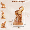 Hand-Carved Olive Wood Elephant – Exclusive Wooden Sculpture from Bethlehem (20 cm)