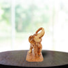 Hand-Carved Olive Wood Elephant – Exclusive Wooden Sculpture from Bethlehem (20 cm)