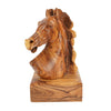 Hand-Carved Olive Wood Horsehead (large) – Exclusive Wooden Sculpture from Bethlehem (24 cm)