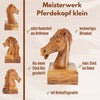 Hand-Carved Olive Wood Horsehead (small) – Exclusive Wooden Sculpture from Bethlehem (16 cm)