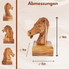 Hand-Carved Olive Wood Horsehead (small) – Exclusive Wooden Sculpture from Bethlehem (16 cm)