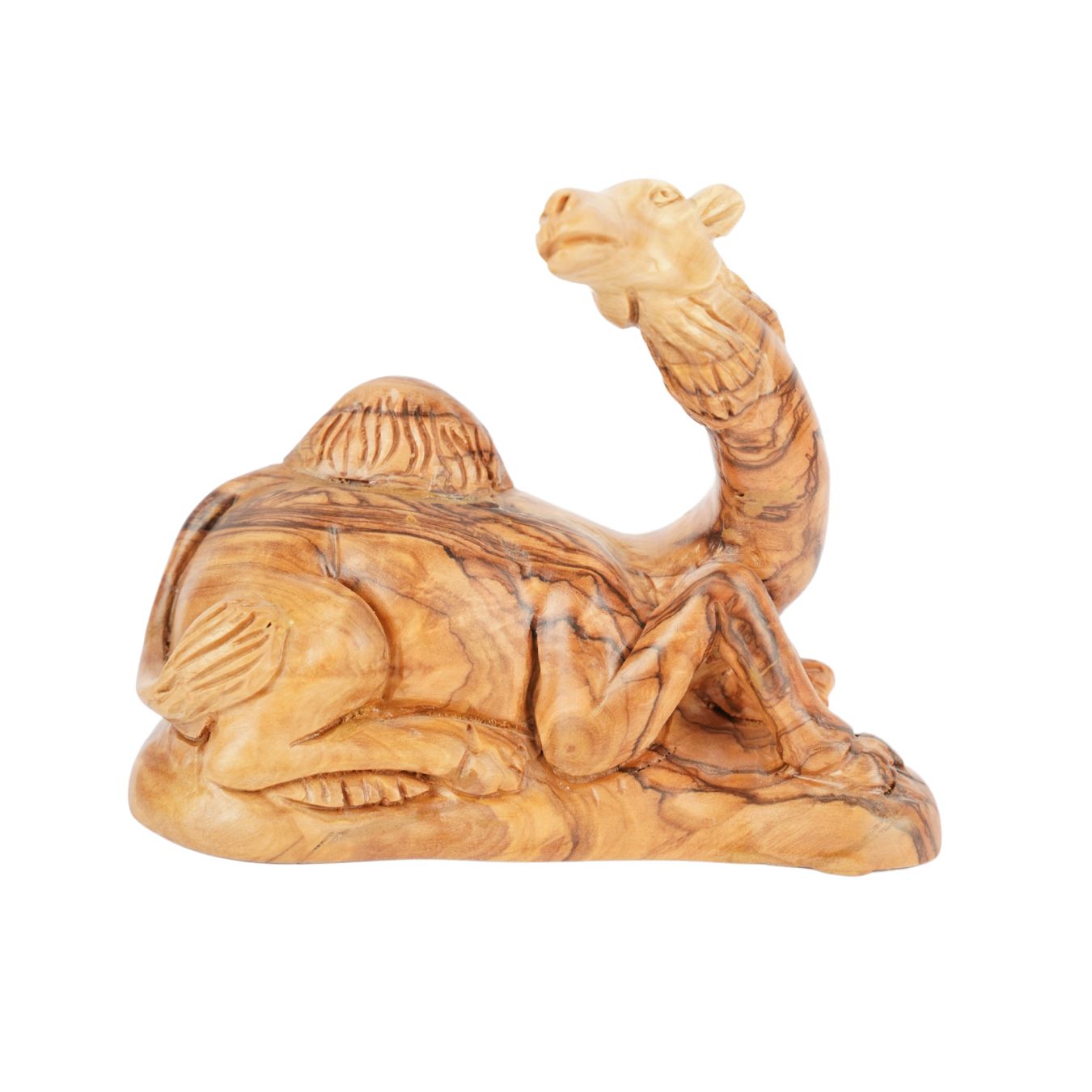 Hand-Carved Olive Wood Dromedary – Artistic Nativity Figure from Bethlehem (11.5 cm)