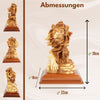 Hand-Carved Sculpture “Lion and Lamb” – Symbol of Peace Made of Olive Wood (30 cm)
