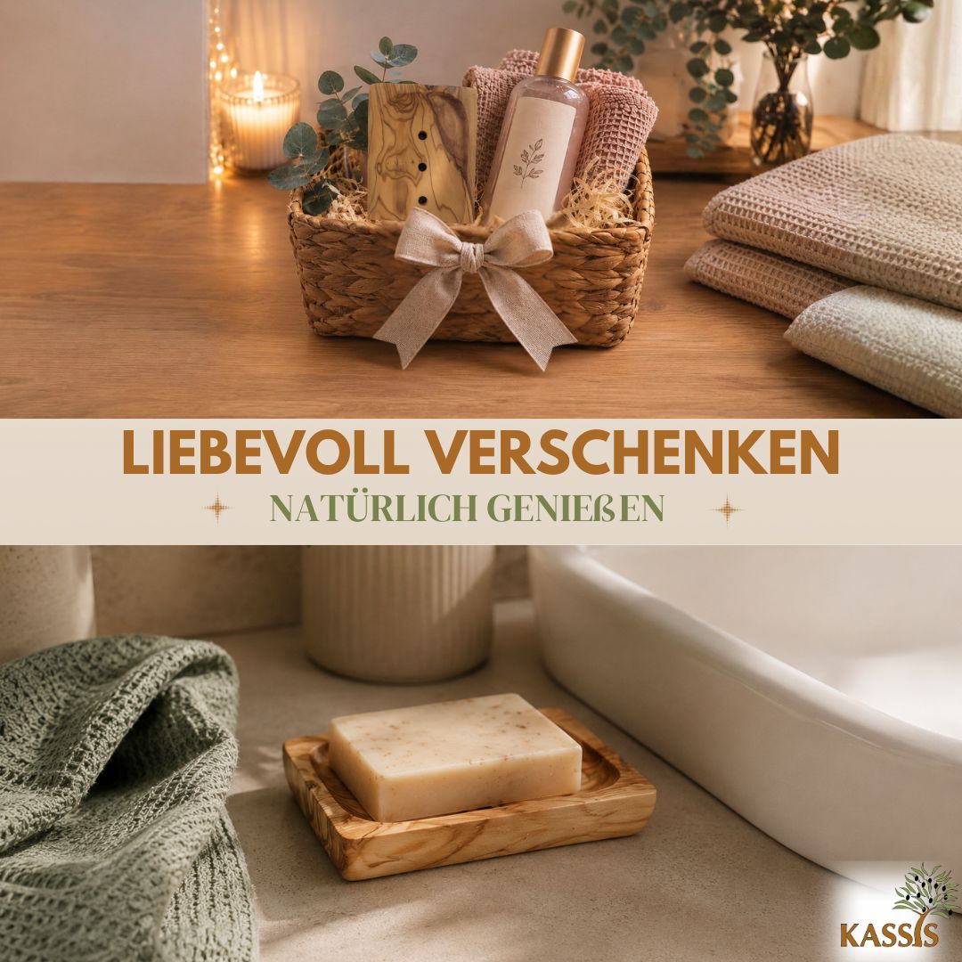 Seifenhalter aus Olivenholz | Seifenschale mit Ablauflöchern